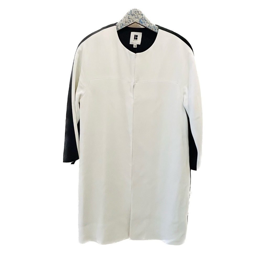 Lisa Perry Pod Coat 8 black white jacket NWT